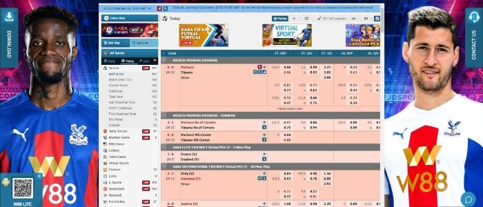 How to play sportsbook W88 + How to bet on sportsbook tips