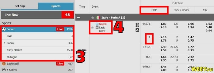 w88 handicap meaning in betting sports