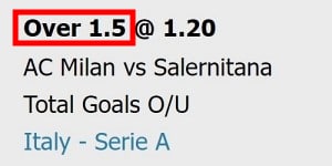 w88 over under betting in sports over 1.5 example 1