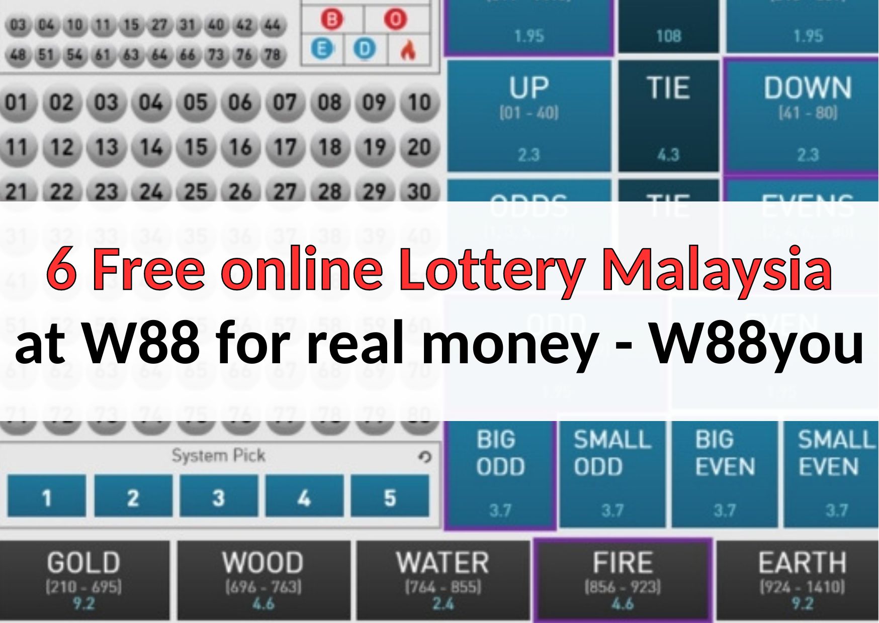 w88you 6 free online lottery malaysia