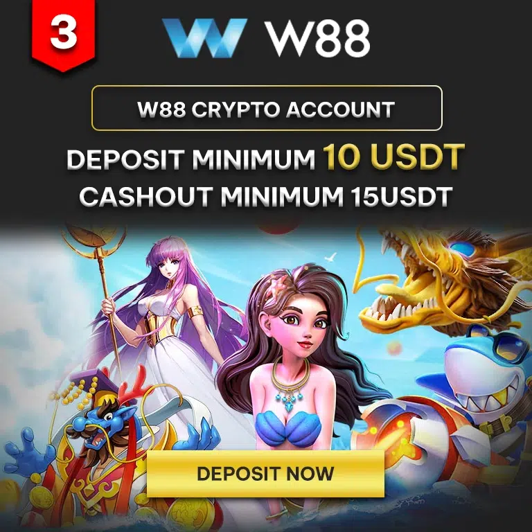 w88 malaysia crypto account join and deposit minimum 10 USDT to bet and win more