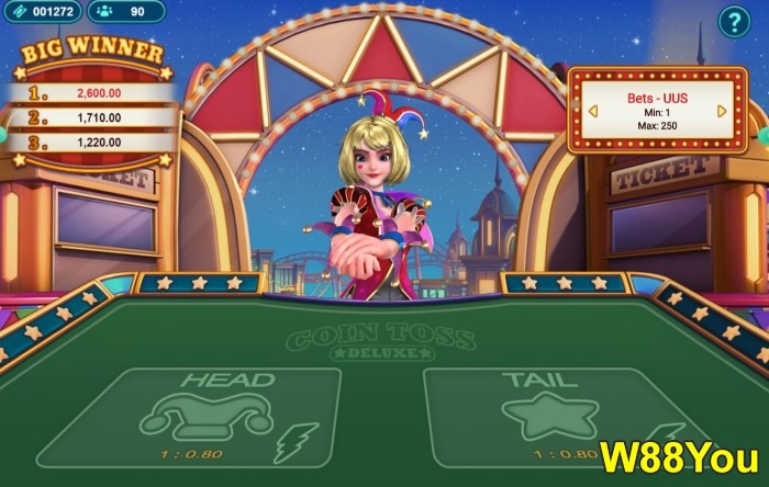 w88you w88 games online enjoy gaming at w88 coin toss